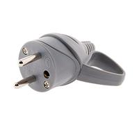 Fiche mâle anneau + ergot -16A 2P+T - gris - Zenitech