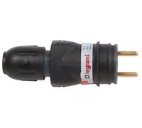 FICHE MALE 2P+T CAOUTCH.AUTOMAT. VRAC LEGRAND - 050110
