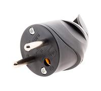 Fiche mâle coudée 2P+T 16A - Noir