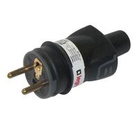 Legrand - Fiche borne à vis 2P+T 16A IK08 IP44 à sortie droite avec étiquette avec Gencod - 050114