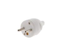 Fiche mâle ZENITECH 16A 2P+terre 3680W Blanc NF IP20