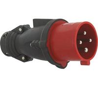 Fiche mobile droite Hypra 16A - 3P+T - 380V~ à 415V~ - caoutchouc - IP44