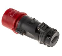 Fiche mobile droite Hypra 16A - 3P+T - 380V~ à 415V~ - plastique - IP44