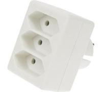 Perel Tools – Fiche multiple EB13 – 3 prises Euro – Blanc