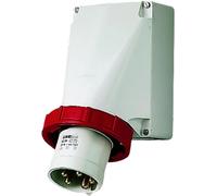 Fiche murale Mennekes CEE, 63 A, 5 pôles, 400 V, 6 h, IP67, 1 pièce.