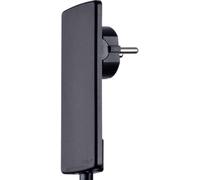Fiche plate à contact de protection EVOline 1510.0000.0100 avec dispositif daide au branchement plastique 230 V noir IP20