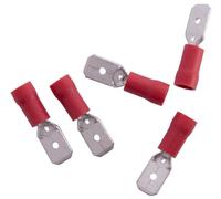 Fiche plate Connecteur à pincement partiellement isolé Section : 0,25 - 1,0 mm², Dimension de la fiche : 6,3 x 0,8 mm, rouge (DRESSELHAUS) Vendu uniquement par paquet de 5 pièces, prix par paquet