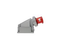 Fiche récepteur 63A 5P 400V rouge IP67 POWER TWIST 535-6