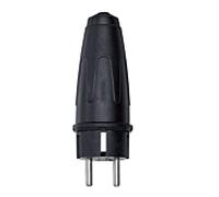 Fiche SCHUKO en caoutchouc solide Merten , noire 122051 16 A, 250 V