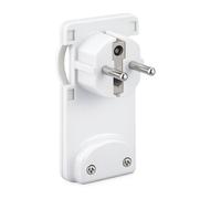 Fiche Schuko mâle plate slim 16A 4,8 mm plastique blanc