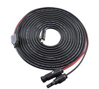 Fiche solaire vers câble CC de 8 mm - 5 m - Câble solaire 14 AWG - Compatible avec station d'alimentation Jackery Explorer 240/500/1000 Bluetti EB70/EB3A/AC200MAX Anker 535/555 (5 m)