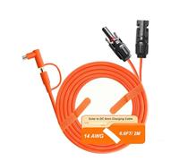 Fiche solaire vers DC 8 mm 2 m DC 7909+8020 vers panneau solaire - Câble de charge 14 AWG - Compatible avec Jackery Explorer 240/500/1000 Bluetti EB70/EB3A/AC200MAX Anker 535/555 Powerstation