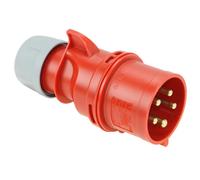 Fiche triphasée rouge 32 Ah/400 volts 4 pôles