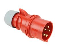 Fiche triphasée rouge 32 Ah/400 volts 5 pôles