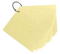 Fiches A6 à pois, 50 pièces par paquet, jaune