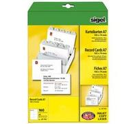 Fiches bristol, A7 (A4), 185 g/m2, microperforation