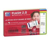 Fiches bristol FLASH 2.0, A7, bord de couleur