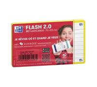 Fiches Bristol flashcards 2.0 - OXFORD - 32 feuilles - ligné jaune