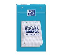 Bloc Bristol Oxford 125X200 30 Fiches Perforees Q5/5 Blanc