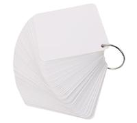 Fiches Bristol Pré-perforées Cartes Flash Vierges Papier Blanc | Metal Binder Rings Inclus, Format Pratique pour Écrire un Message, Usage École, Cartes de Notes