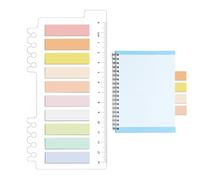 Fiches indexées adhésives de 15,2 cm pour animaux domestiques - 200 feuilles d'index multicolores avec panneau règle, écriture lisse facile en prenant un design