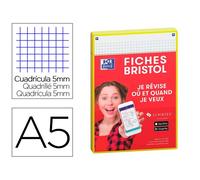 Fiches oxford bristol revision 2.0 oxford a5 perforee 32 fiches/film q5x5 cadre jaune