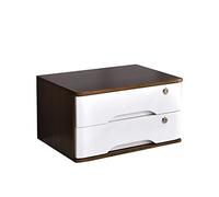 Fichier de bureau en bois verrouillable Multi-Der A4 pour fournitures de bureau Dossier plat avec 2 ders pour documents et reçus