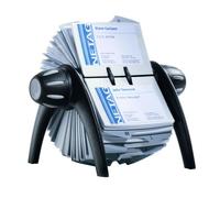 Fichier rotatif ouvert noir Durable pour cartes de visite