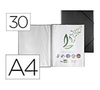 Fichier Vitrine Avec Spirale - Liderpapel - Ec31 - A4 - Couleur Noir - 30 Pochettes