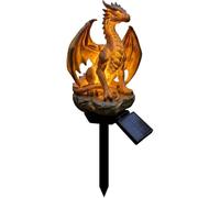 Ficugxd Solar Dragon Garden Statue with Solar LED Lights(A)