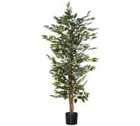 Ficus artificiel, 1008 feuilles, décoration d'intérieur, vert, 17 x 17 x 150 cm
