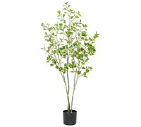 Ficus artificiel avec des feuilles en plastique, 120 cm, pour la maison et le jardin