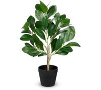 Ficus artificiel de 45 cm, vert, pour décorer une table ou un rebord de fenêtre