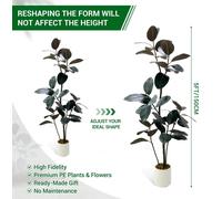 Ficus artificiel - Plante d'intérieur - 152 cm de hauteur - Avec pot - Branches très réalistes - Feuilles vertes