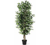 Ficus benjamina artificiel, 180cm, grand ficus décoratif, ne nécessite aucun