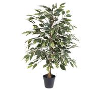 Ficus benjamina Variegata artificiel de 85cm, ficus benjamina en pot