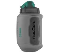 Fidlock - TWIST bottle 550 Antibacterial + Bike Base - Bidon vélo - 550 ml - transparent schwarz / hellgrüne staubkappe