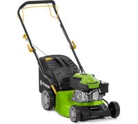 FIELDMANN FZR 4008-79B Tondeuse rotative à essence avec traction, moteur : OHV, 79,8 cm3, 1,3 kW, châssis de la tondeuse : acier, largeur de coupe : 40 cm, réglage centralisé de la hauteur de coupe