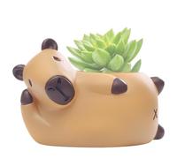 Fierudeng Pots Animaux pour | Statue Sculpture en Résine Originale - Cache-Pot Animal avec Trous de Drainage | pour Intérieur Extérieur Rebord Fenêtre Tablette Salon Chambre Balcon Jardin Maison
