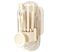 Fierudeng Support extensible réglable pour ustensiles de cuisine | Crochets muraux pour cuisine, salle de bain, chambre à coucher, pot, serviette humide, spatule, grattoir et éplucheur