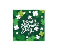 Fiestas Guirca – Serviettes St. Patricks – 12 serviettes 16×16 cm – Décoration de table – Vert