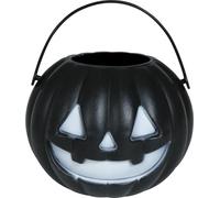 FIESTAS GUIRCA | 4 Citrouilles Assorties Noires et Grises (5x6 cm) - Décoration d'Halloween pour Fêtes et Célébrations - Accessoire Idéal pour Halloween - Noir et Gris