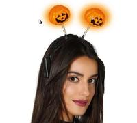 FIESTAS GUIRCA Bandeau citrouille avec lumière (taille unique) - Accessoire de déguisement pour Halloween et fêtes - Idéal pour célébrations et événements - Bandeaux et couronnes avec lumières -