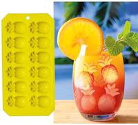 FIESTAS GUIRCA | Bol à Glace Ananas (11,5x22,5 cm) - Moule à Glace pour Fêtes d'Été et de Graduation - Décoration de Table pour Célébrations Hawaïennes et Tropicales - Jaune