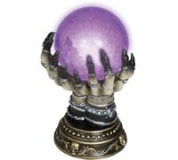 FIESTAS GUIRCA | Boule Main de Devin avec Lumière (23 cm) - Décoration Effrayante et Accessoire pour Halloween et Fêtes de Déguisements de Bohémiennes et Voyantes