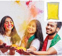 FIESTAS GUIRCA Canon à confettis avec poudre jaune (200 g) - Décoration pour fêtes d'anniversaire et de fin d'année - Idéal pour célébrations et événements spéciaux - Jaune