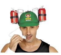 FIESTAS GUIRCA | Casque Boisson Beer King (Taille Unique) - Accessoire de Fête pour Enterrements de Vie de Garçon et Célébrations de Bière - Idéal pour Adultes Unisexes lors de Fêtes de Boissons