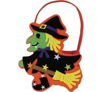 FIESTAS GUIRCA | Cesto da Strega in Feltro Arancione (18 cm) - Accessorio per Dolcetto o Scherzetto a Halloween - Ideale per Raccogliere Caramelle e Dolci - Perfetto per Bambini e Adulti - Arancione