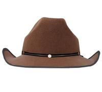 FIESTAS GUIRCA | Chapeau Cowboy en Feutre Marron (Taille Unique) - Accessoire de Costume Cowboy pour Fêtes du Vieil Ouest et Carnaval - Idéal pour Adultes Unisexe - Marron