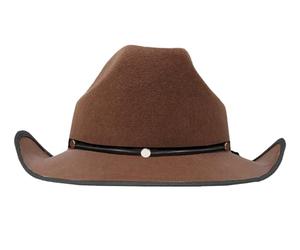 FIESTAS GUIRCA | Chapeau Cowboy en Feutre Marron (Taille Unique) - Accessoire de Costume Cowboy pour Fêtes du Vieil Ouest et Carnaval - Idéal pour Adultes Unisexe - Marron
